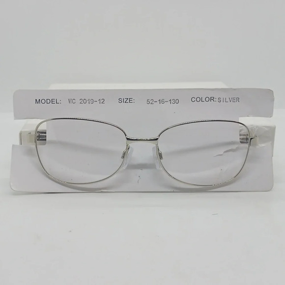 NWT RX-ABLE WC 2019-12 SILVER EYEGLASS FRAMES